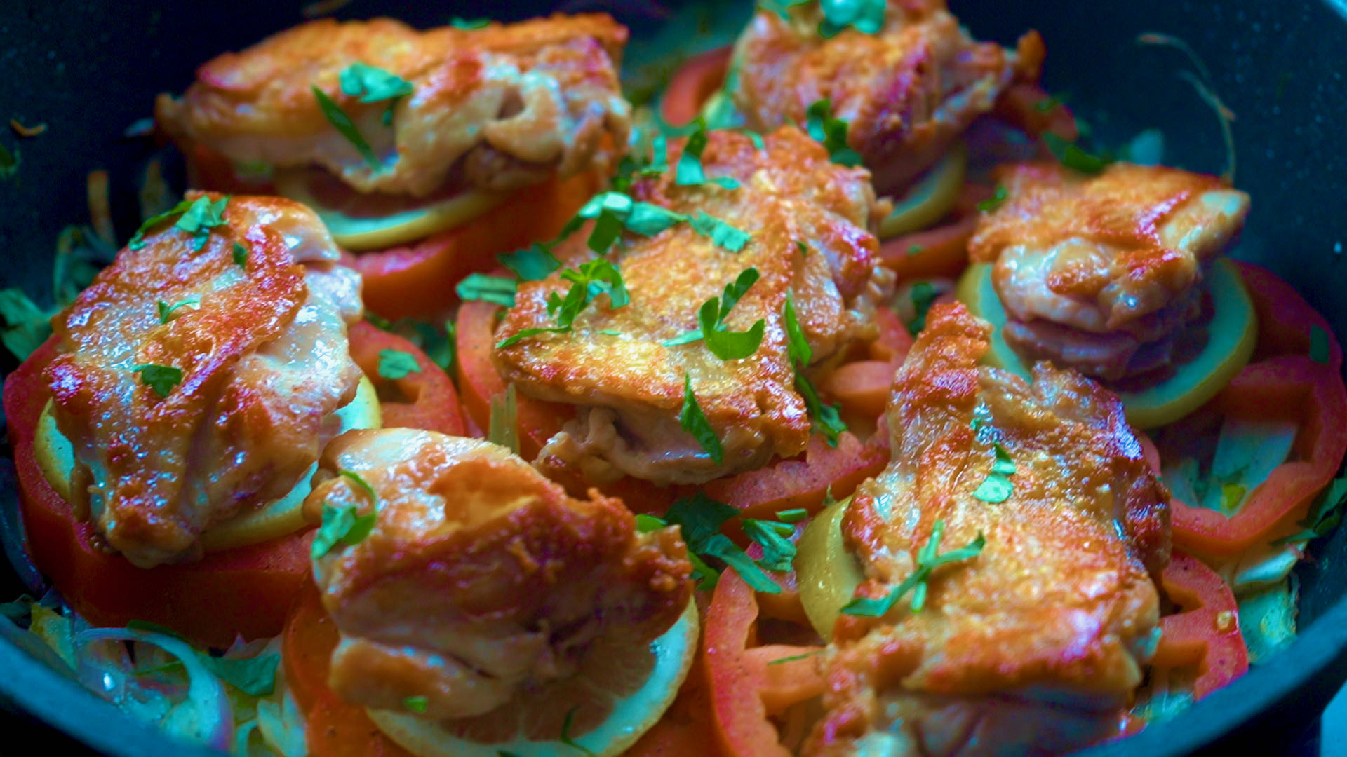 knuspriges Huhn mit Fenchel